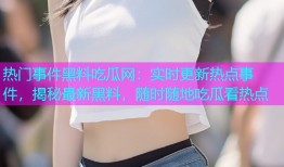 热门事件黑料吃瓜网：实时更新热点事件，揭秘最新黑料，随时随地吃瓜看热点