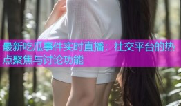 最新吃瓜事件实时直播：社交平台的热点聚焦与讨论功能