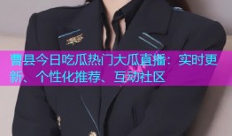 曹县今日吃瓜热门大瓜直播：实时更新、个性化推荐、互动社区