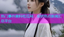 热门事件黑料吃瓜网：实时热点新闻汇总平台