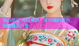 热点吃瓜 今日黑料：实时爆料平台，揭秘最新八卦