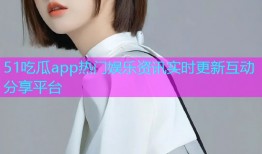 51吃瓜app热门娱乐资讯实时更新互动分享平台