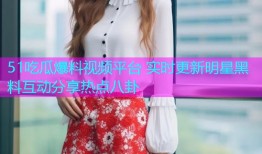 51吃瓜爆料视频平台 实时更新明星黑料互动分享热点八卦